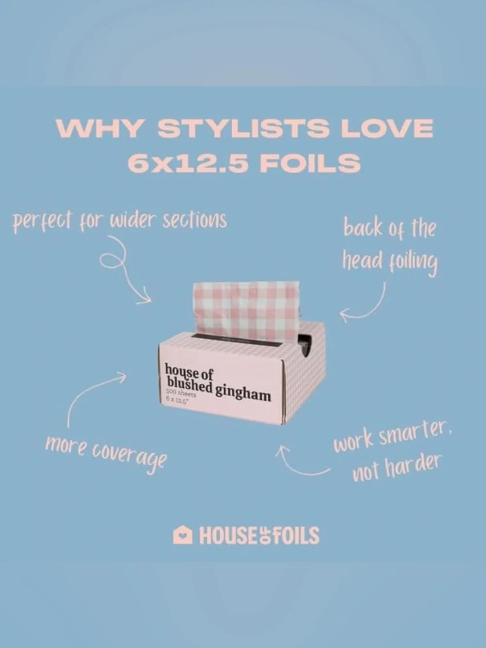 House of Foils Pink Gingham Plaid Hair Coloring Foils